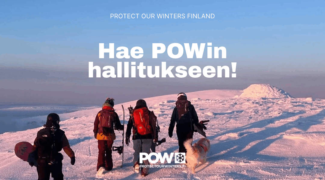 Hae Protect Our Winters Finland hallitukseen!